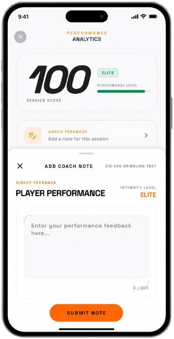 Elite11Plus Coach Feedback screen